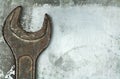 Old rusty wrench