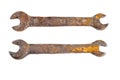 Old rusty wrench. isolated Royalty Free Stock Photo