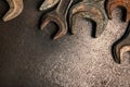 Old rusty wrenches