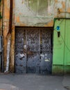 Old rusty wrought iron door in the old part of Odessa Royalty Free Stock Photo