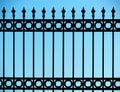 Old and rusty wrought iron fence Royalty Free Stock Photo