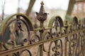 Old, rusty wrought iron fence Royalty Free Stock Photo