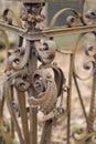 Old, rusty wrought iron fence Royalty Free Stock Photo