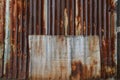 Old rusty zinc wall Royalty Free Stock Photo