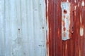 Old rusty zinc wall Royalty Free Stock Photo