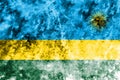 Old Rwanda grunge background flag