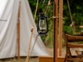 Detail of 1800 gold rush or civil war camp Royalty Free Stock Photo