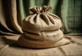 Old sack cloth background and texture Royalty Free Stock Photo