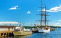 Old sailer in the Oslo Harbour Royalty Free Stock Photo