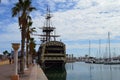 Old Sailing Boat - Historic Spanish Ship Gallion Royalty Free Stock Photo