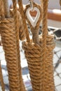 Old sailing boat rigging