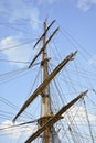 Old sailing boat rigging Royalty Free Stock Photo