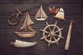 Old sailing equipment, nautical theme, vintage artifacts