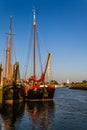 Old sailing freightships Royalty Free Stock Photo