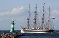 Old sailing ship at Hansesail 2014 (04) Royalty Free Stock Photo