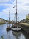 Old sailing ships in harbour