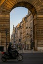 Old Saint-Denis gate, vestige of the ramparts of the walls of Paris