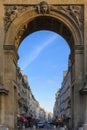 Old Saint-Denis gate, vestige of the ramparts of the walls of Paris Royalty Free Stock Photo