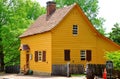 Old Salem, NC: Log Cabin at 1771 Miksch House Royalty Free Stock Photo