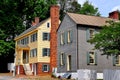 Old Salem, NC: 18th Century Main Street Houses Royalty Free Stock Photo