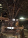 Old salt mine extraction machine