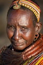 Old Samburu woman in Ngurunit, Kenya.