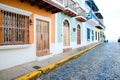 Old San Juan Blue Cobblestone Street