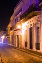 Old San Juan Puerto Rico at night Royalty Free Stock Photo