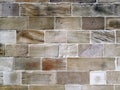 Old Sandstone Block Wall. Royalty Free Stock Photo