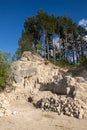 Old sandstone quarry in Jozefow. Poland Royalty Free Stock Photo