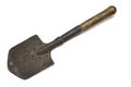 Old sapper shovel on white natural background Royalty Free Stock Photo