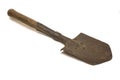 Old sapper shovel on white natural background Royalty Free Stock Photo