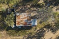 Old Sapphire Miners Hut From The Air Gemfields Queensland Australia Royalty Free Stock Photo