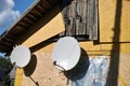 old satellite dishes Royalty Free Stock Photo