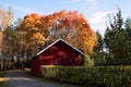 Old sauna building in finnish countryside Royalty Free Stock Photo