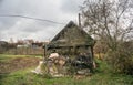 Old sauna in Russian village