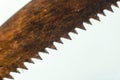 Old saw blade on a white background Royalty Free Stock Photo