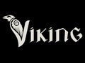 Old Scandinavian design. Vintage inscription - Viking, with Raven, hand-drawn