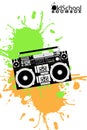 Old school boombox Royalty Free Stock Photo