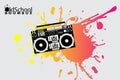 Old school boombox Royalty Free Stock Photo