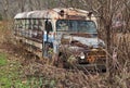 Old School Bus Rusting Away Royalty Free Stock Photo