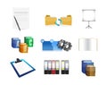 old school business concept icon set Royalty Free Stock Photo