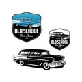 Old school car show 2018 logo vector Royalty Free Stock Photo