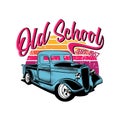 Old School classic garage illustration vector Royalty Free Stock Photo