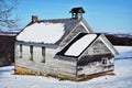 Old School House Winter Royalty Free Stock Photo