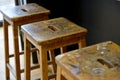 Old school lab stools Royalty Free Stock Photo