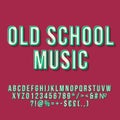 Old school music 3d vector lettering