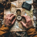 Old School Navigation for Modern Adventure Royalty Free Stock Photo