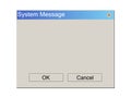 Old School Operating System Message Template. Classic Computer User Interface Element with OK and Cancel Buttons