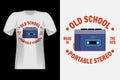 Old School Portable Stereo Retro Vintage T-Shirt Design